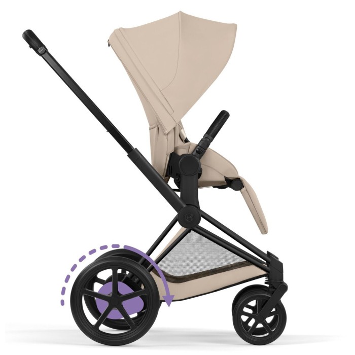 Cybex e-Priam 2 in 1 Stroller сomfort сollection Cozy Beige Matt Black 5.0 сhassis with Electric Drive
