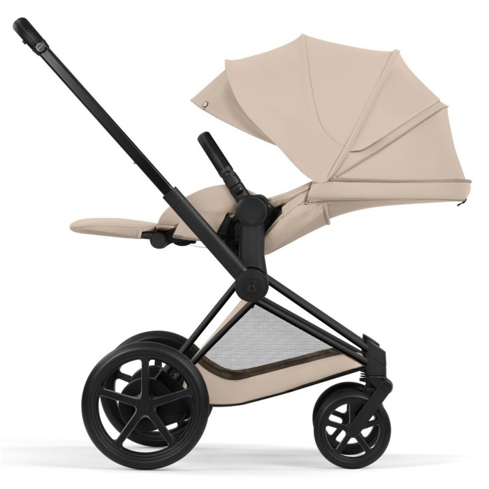 Cybex e-Priam 2 in 1 Stroller сomfort сollection Cozy Beige Matt Black 5.0 сhassis with Electric Drive