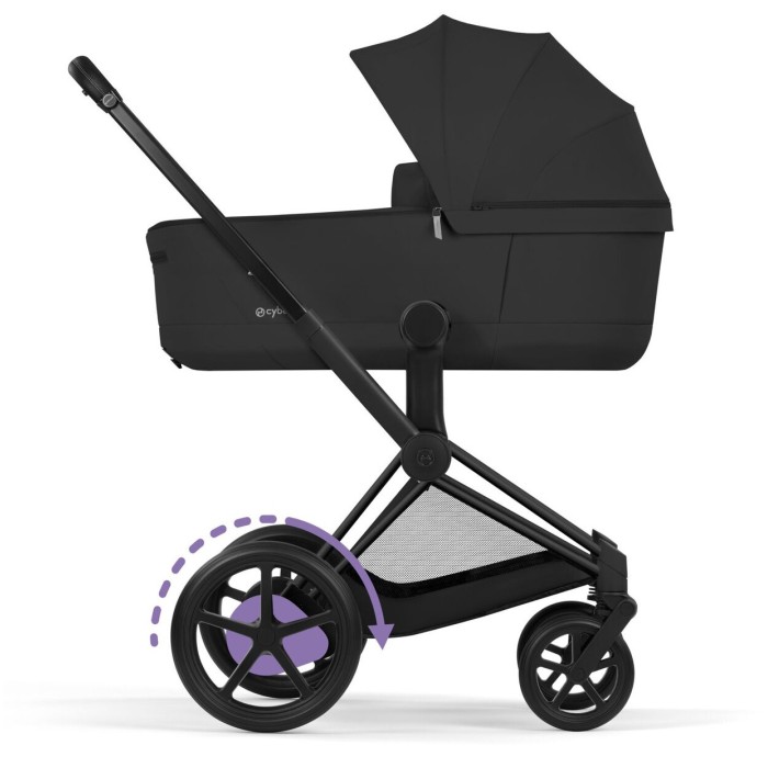 Cybex e-Priam 2 in 1 Stroller сomfort сollection Sepia Black Matt Black 5.0 сhassis with Electric Drive