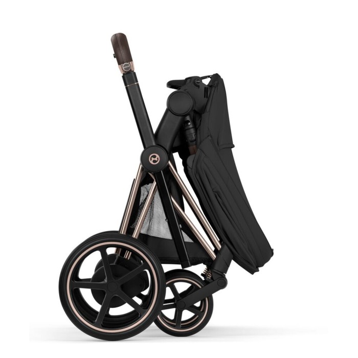 Cybex ePriam Comfort Collection Sepia Black chassis Rosegold 5.0 stroller 2 in 1