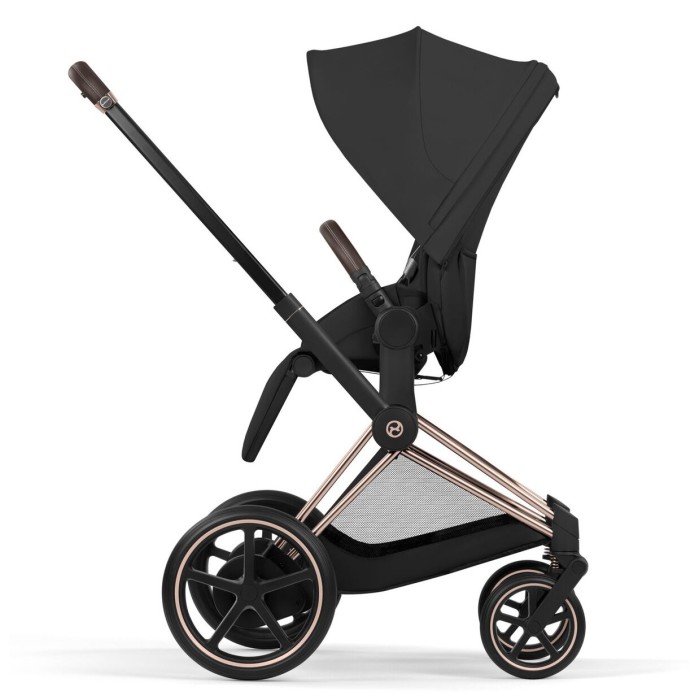 Cybex ePriam Comfort Collection Sepia Black chassis Rosegold 5.0 stroller 2 in 1
