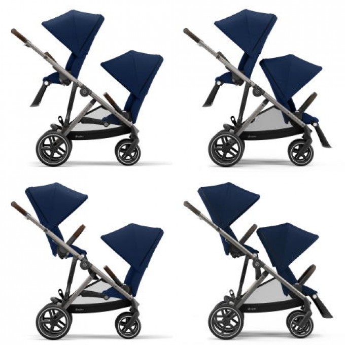 Stroller for twins Cybex Gazelle S Soho Grey