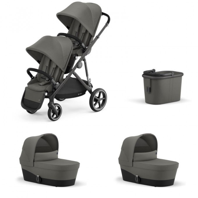 Stroller for twins Cybex Gazelle S 2 in 1 Soho Grey