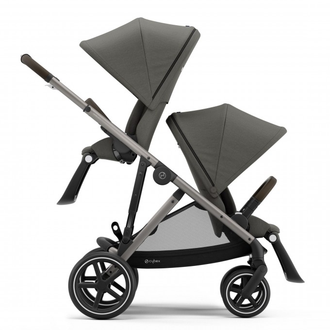 Stroller for twins Cybex Gazelle S Taupe Soho Grey